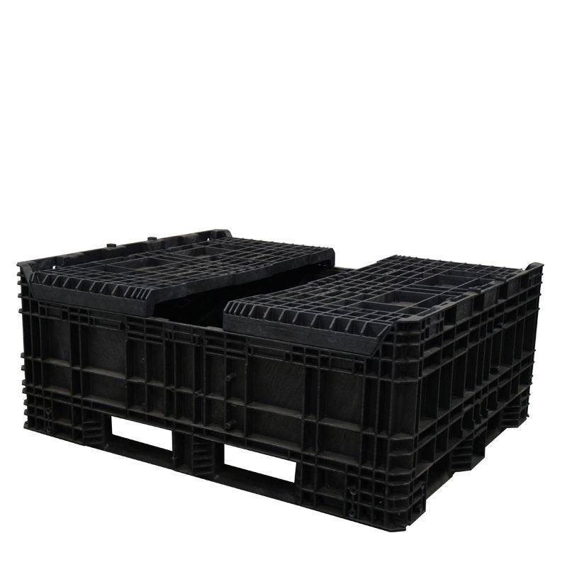 Fully collapsed 70 x 48 x 44 Collapsible Bulk Container