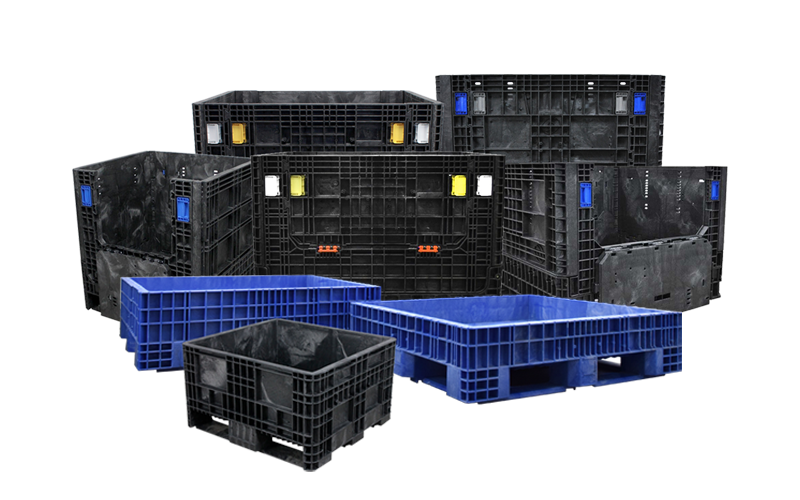 collapsible and fixed wall bulk containers