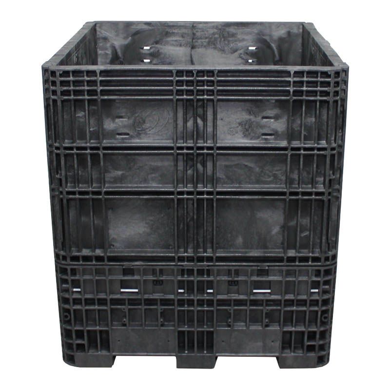 Side view 30x32x34 Heavy-Duty Collapsible Bulk Container