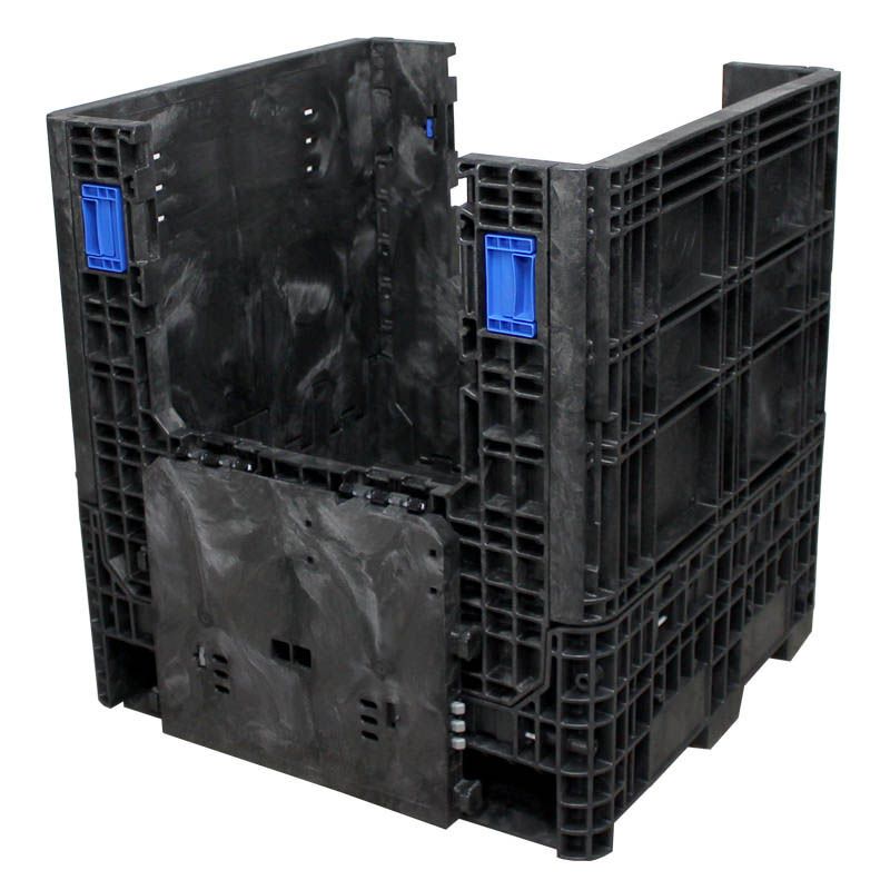 Two Drop Doors Down 30x32x34 Heavy-Duty Collapsible Bulk Container