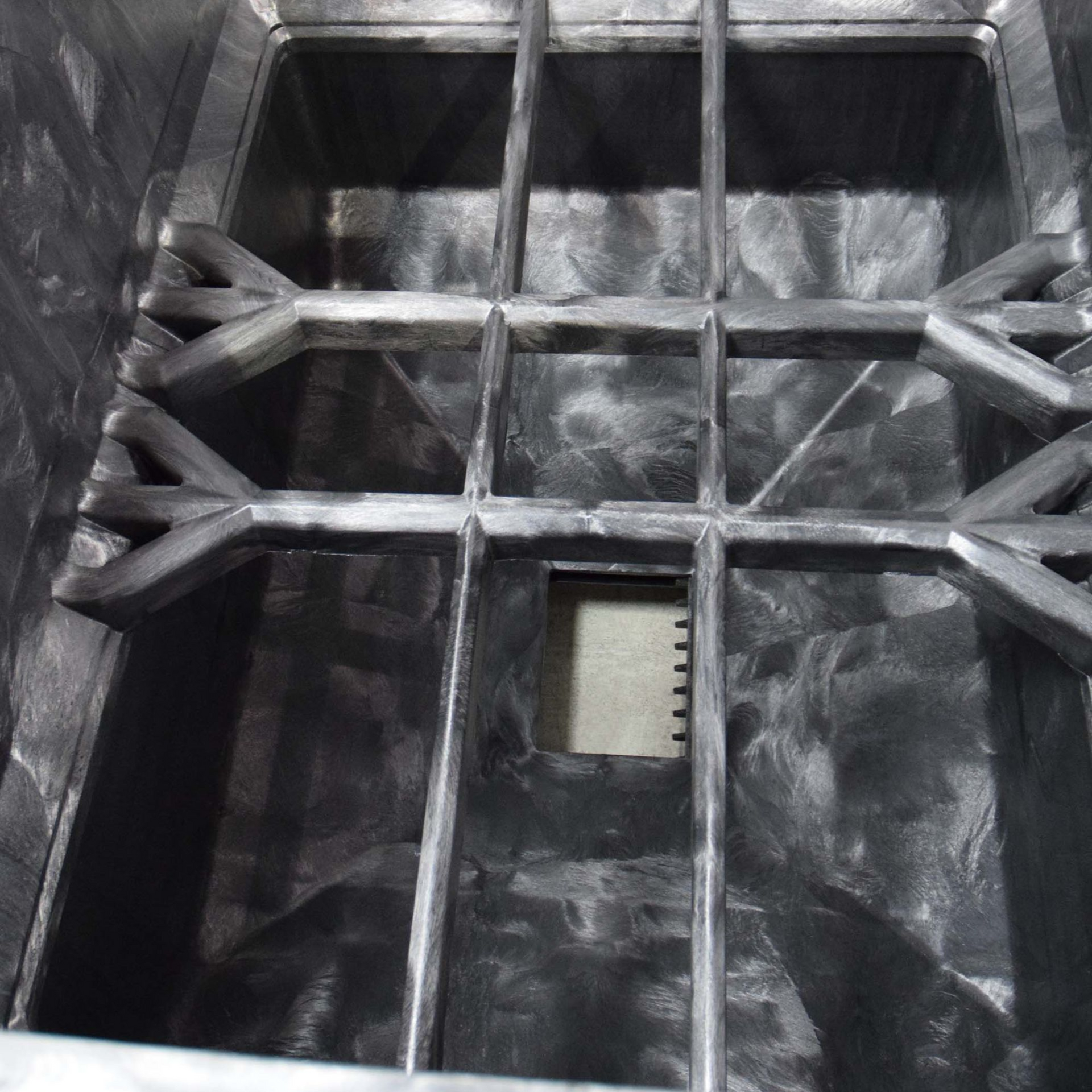 Empty Seed Box Hopper Bottom