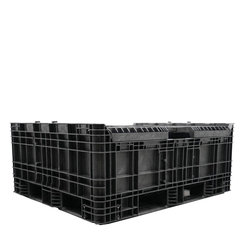 Fully collapsed 57 x 48 x 44 Extended-Length Bulk Container