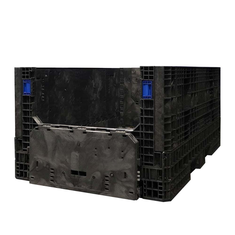 78x48x34 collapsible bulk containers one drop door down