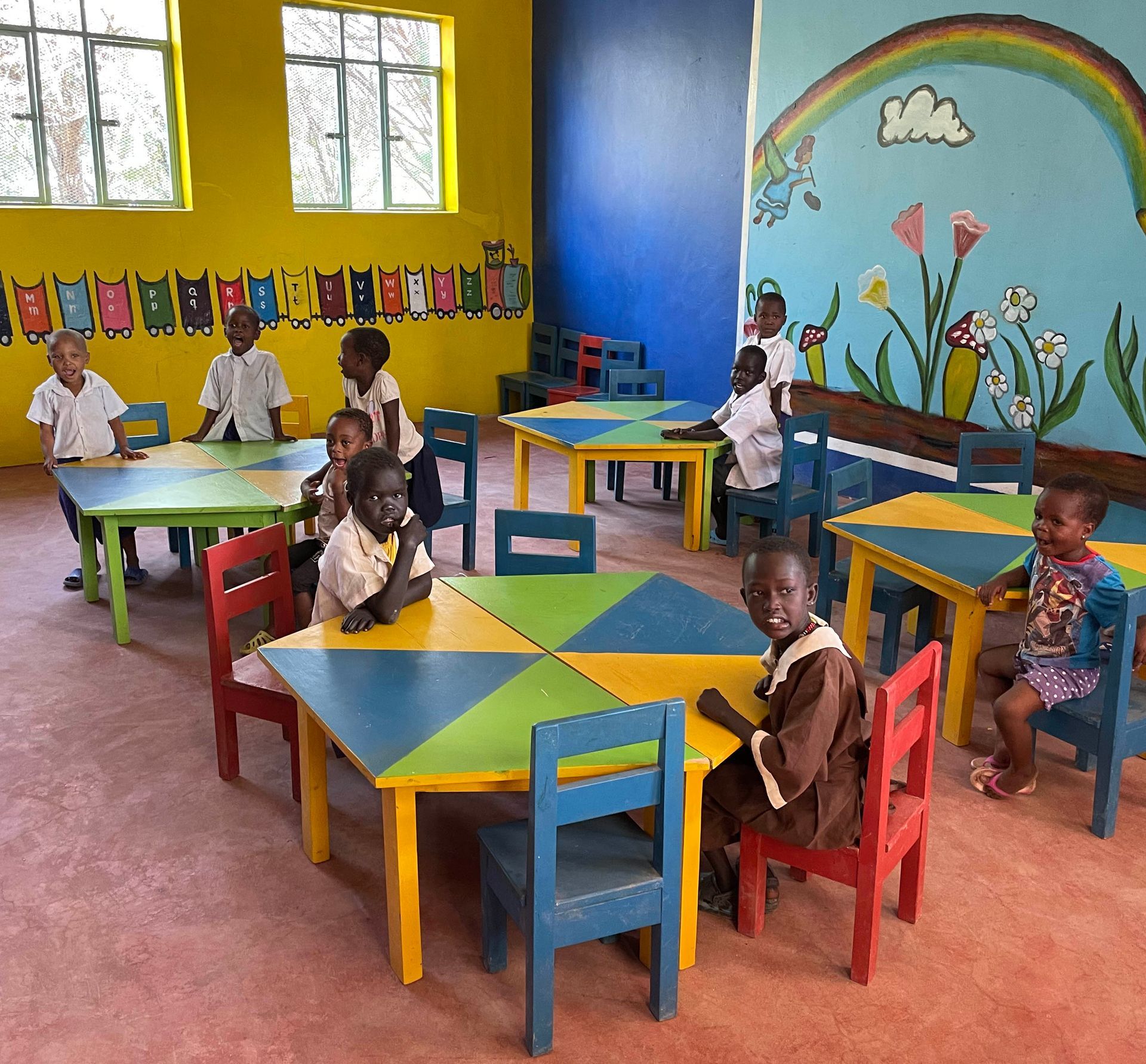Classroom of school children