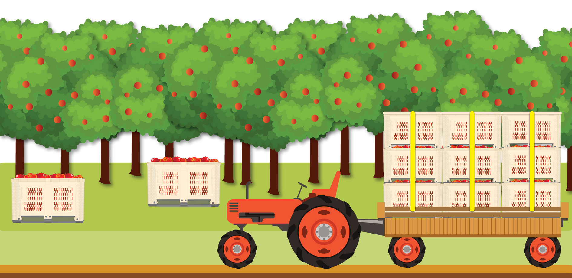 Take produce from the fields to the processing facilities 