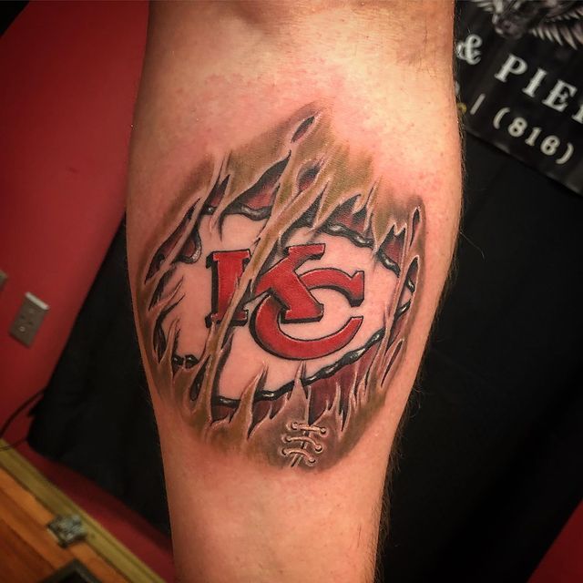 kansas city chiefs football tattoo