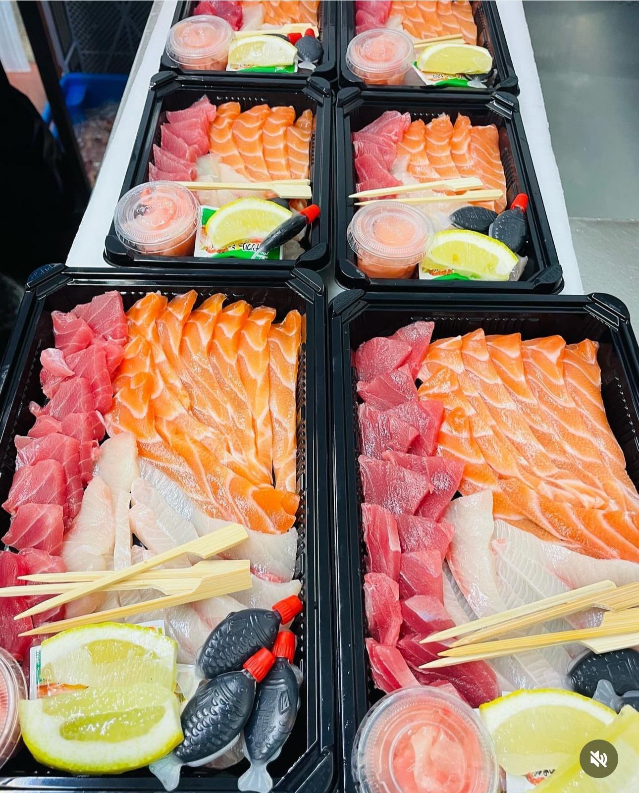 A Display of Packeted Sashimi— Northern Rivers Seafood In Ballina, NSW