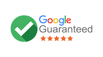 Google Guaranteed badge: green checkmark, five stars, text "Google Guaranteed".