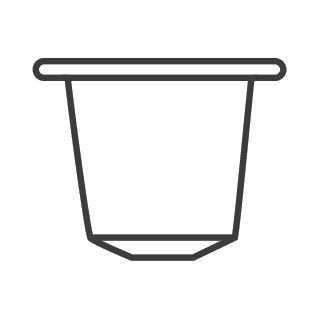 Profilo di una capsula di caffè.