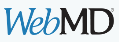 The webmd logo is blue and black on a white background.