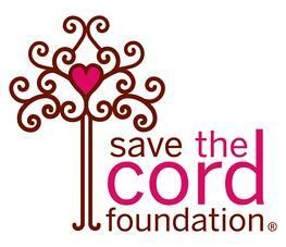 The save the cord foundation logo has a tree with a heart on it.