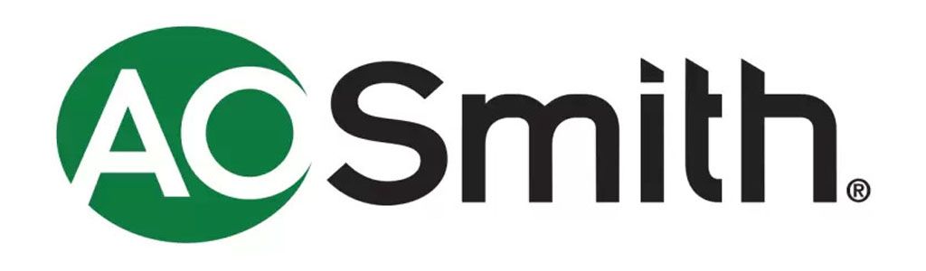 A. O. Smith logo: "AO" in white text inside a green circle, "Smith" in black text to the right.