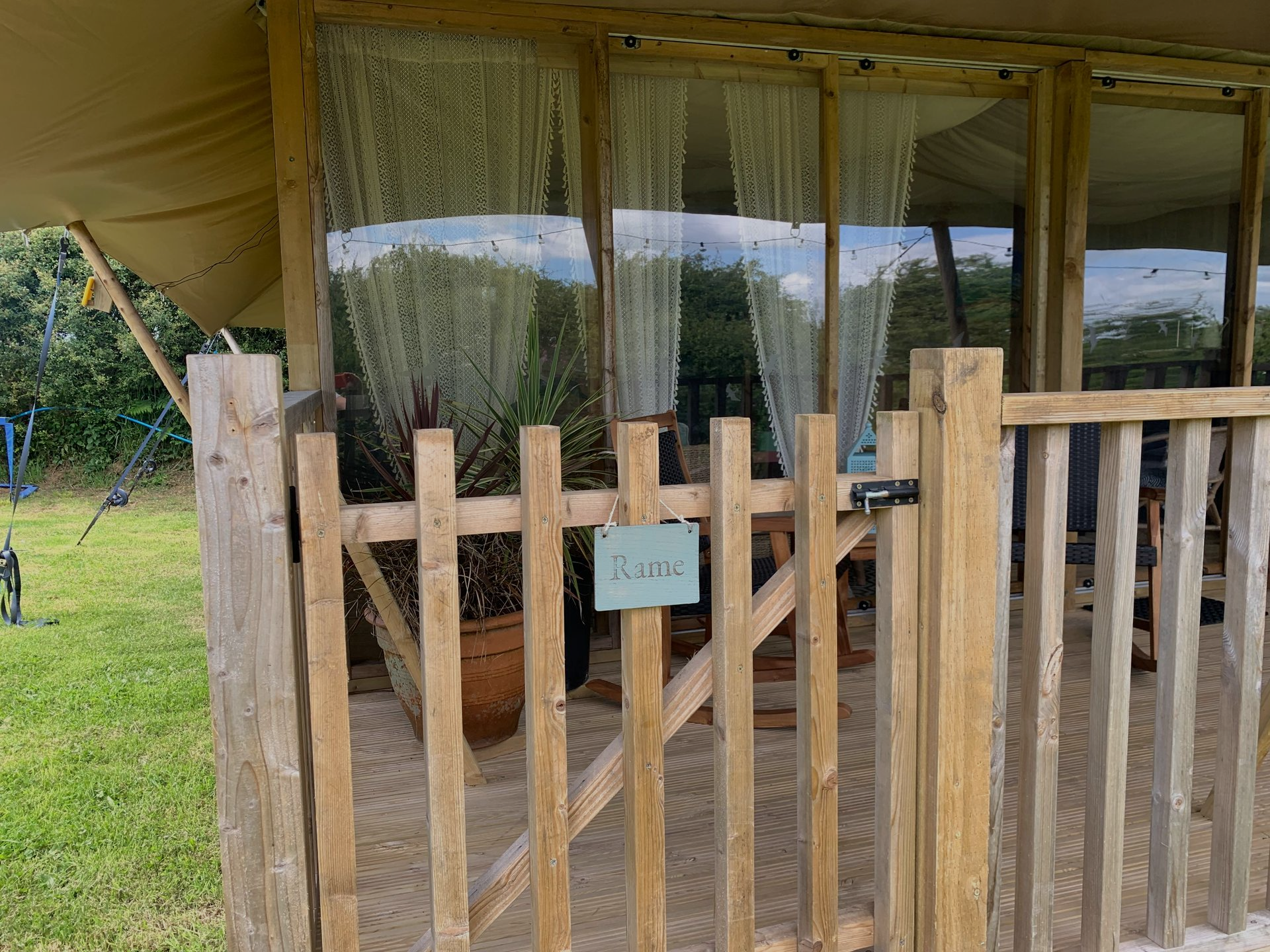 Wooden gate with 