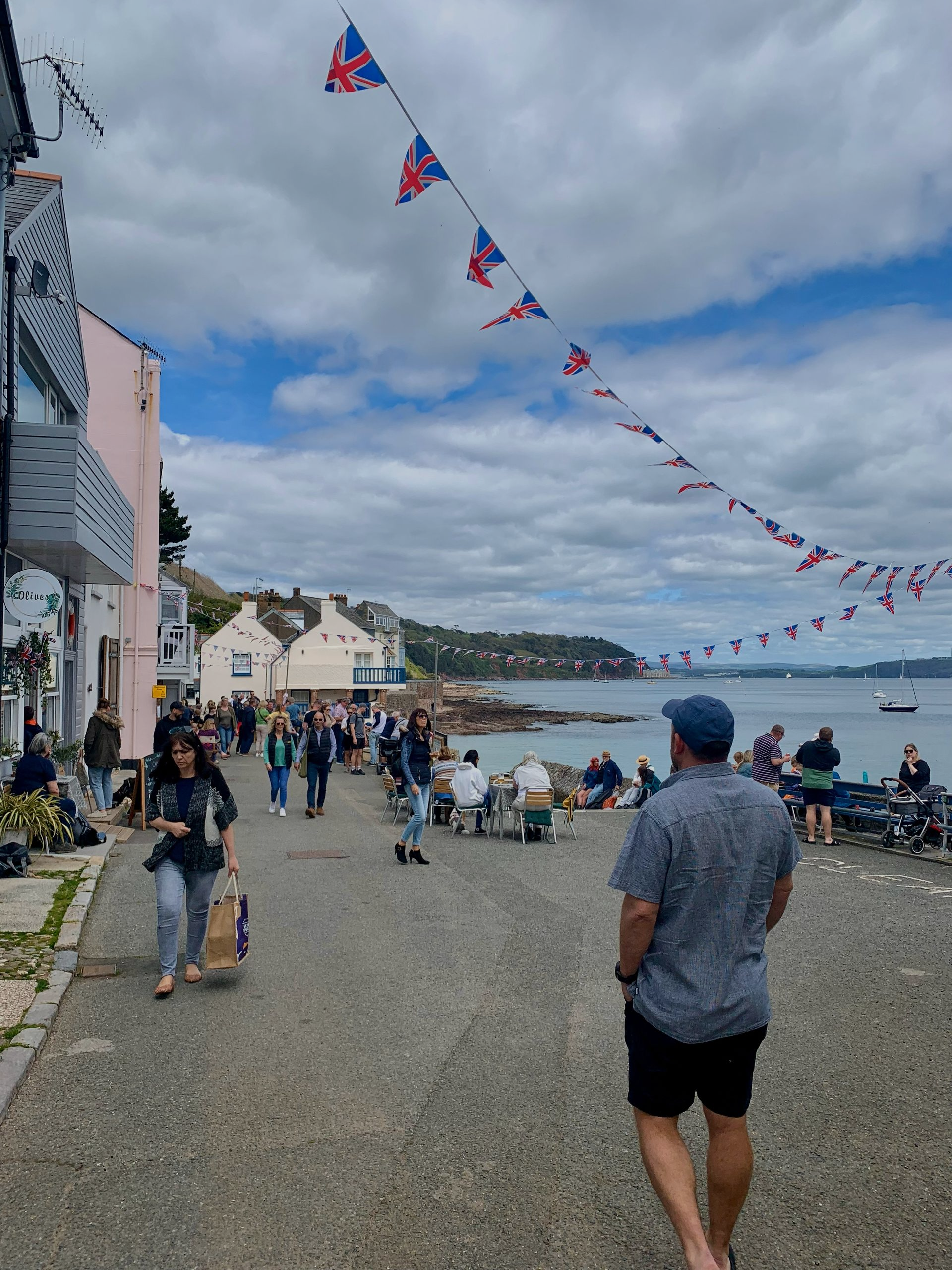 View from field beside Tregantle Farm looking towards Rame Head and the Cornish sea