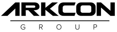 ARKCON Group logo in black with stylized text and a thin gray line underneath