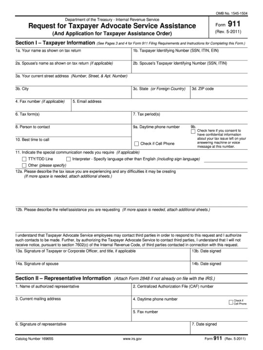 TAS form