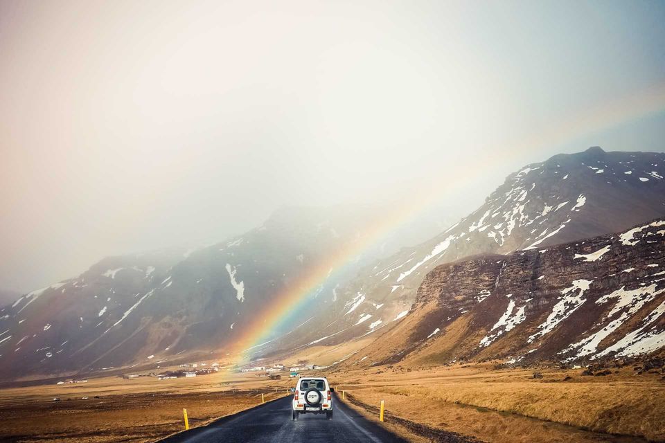 hopeful image car rainbow