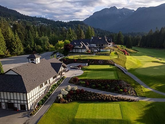Aerial view of Capilano Golf Course club house
