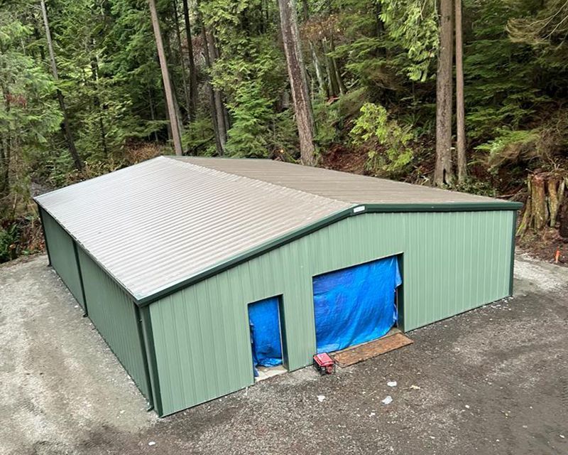 Metal roofing and wall systems installed at golf course in British Columbia
