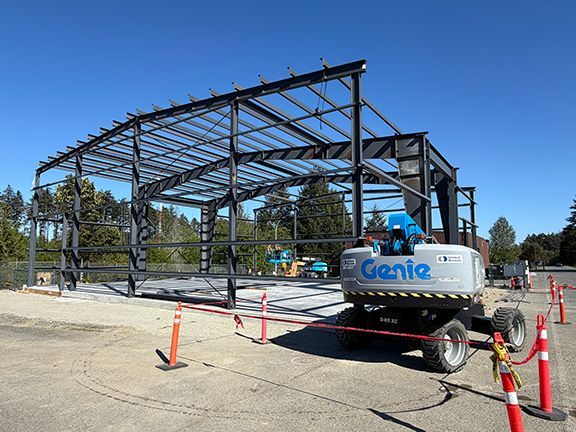 Commercial building for VMAC was built using pre-engineered steel framing