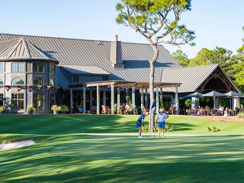 Modern pre-engineered steel golf clubhouse