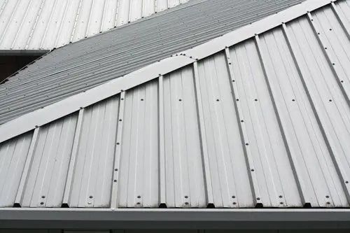 Example of a screw-down metal roof system.