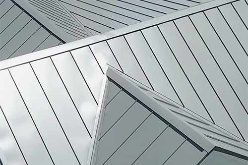 Example of a standing seam metal roof.