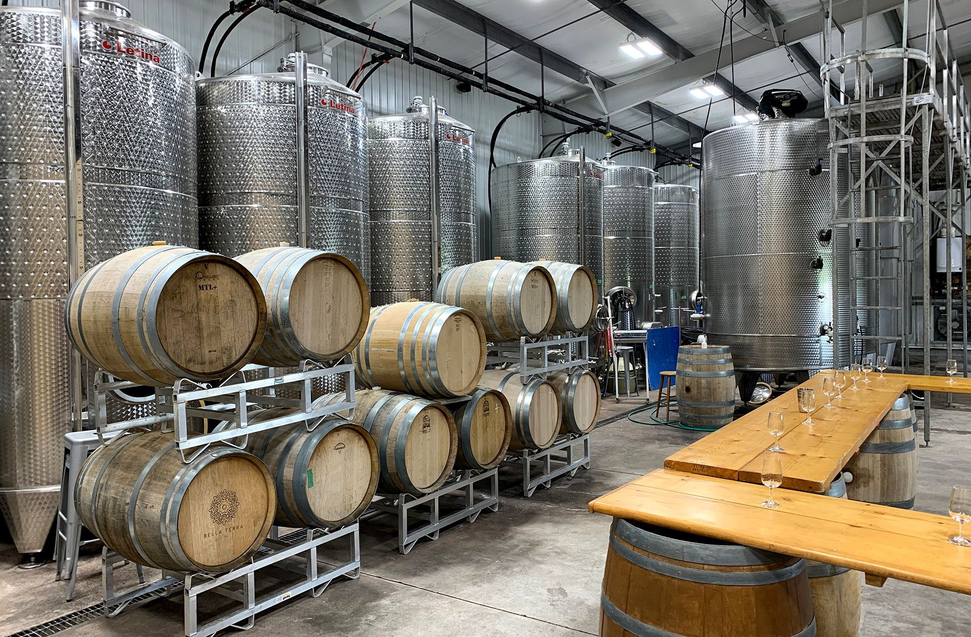 Metal engineers create ideal winemaking and storage facilities.