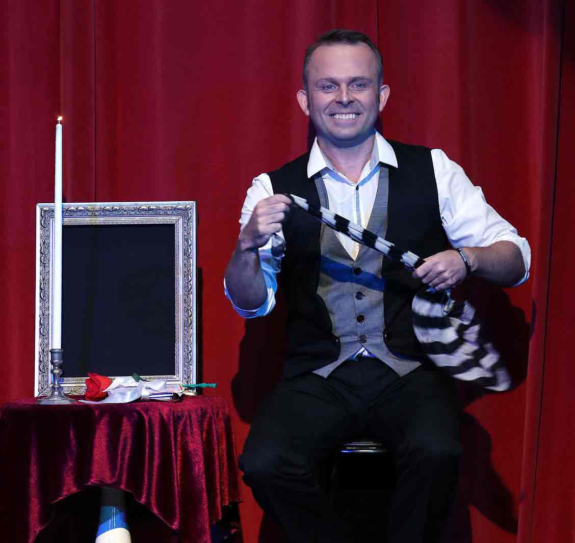 andrew green performing at the magic circle in london