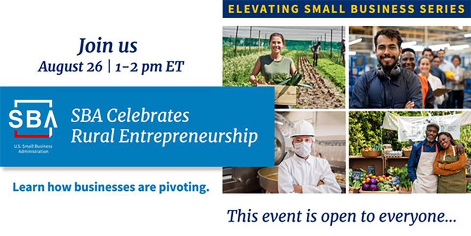 An advertisement for a small business series called sba celebrates rural entrepreneurship