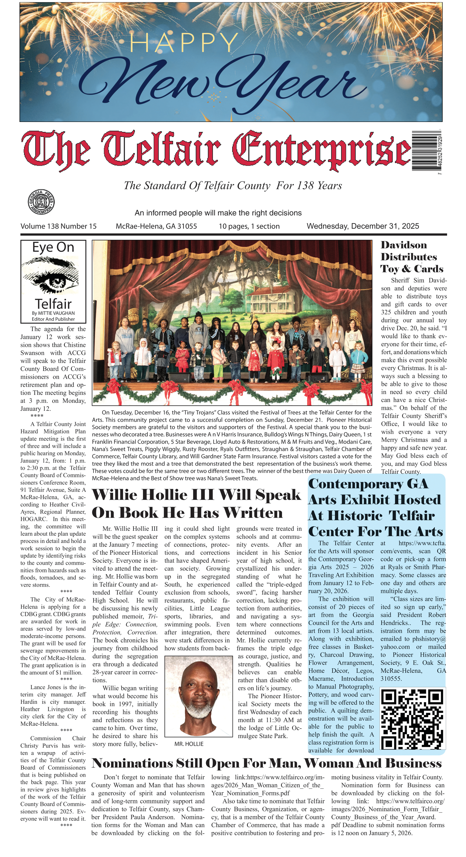 Newspaper front page: 