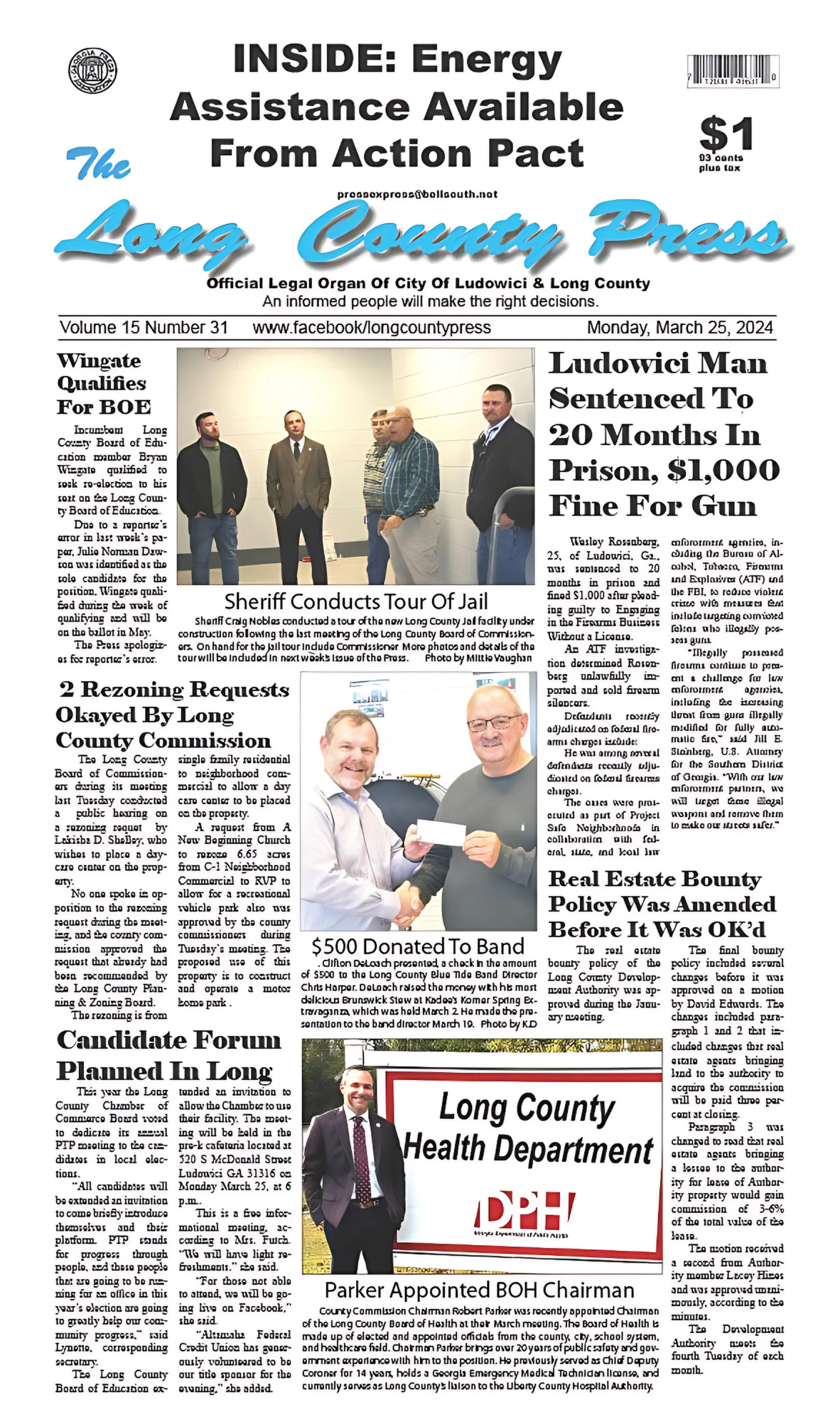 The Telfair Enterprise Jan. 24 Front page