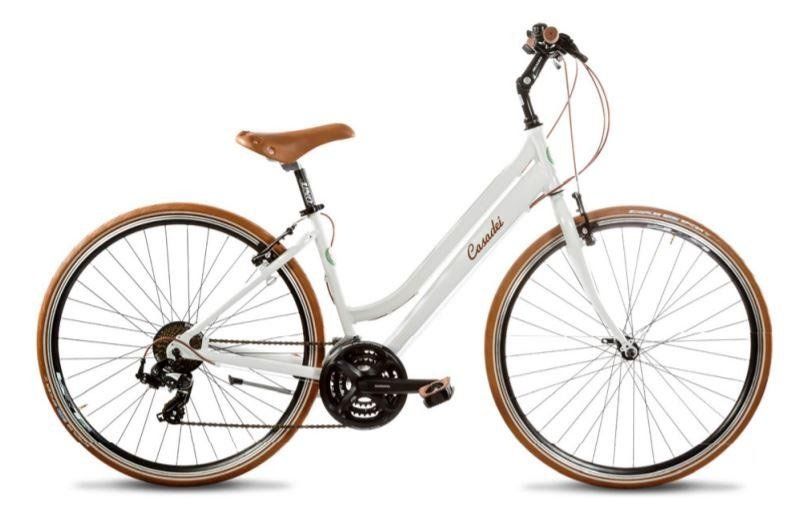 Bicicletta bianca e marrone