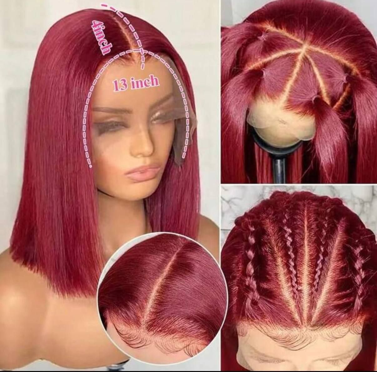 Straight bob wig 100% natural human hair