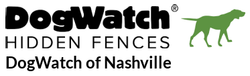 The logo for dogwatch hidden fences dogwatch of nashville