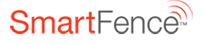 The smart fence logo is red and black on a white background.