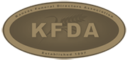 KFDA logo: Oval brown emblem with 