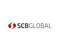 The scb global logo is on a white background.