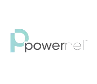 A logo for a company called powernet on a white background.