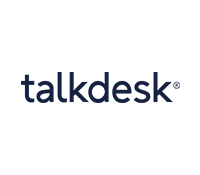 The talkdesk logo is on a white background.