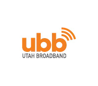 Ubb utah broadband logo on a white background