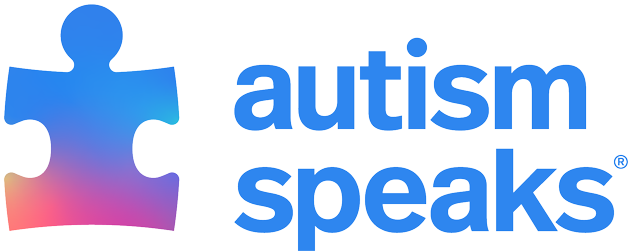 A logo for autism speaks with a puzzle piece in the middle.