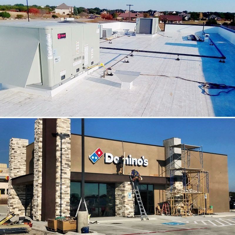 TPO Roof System Popeye's Austin, TX - Commercial Roofing