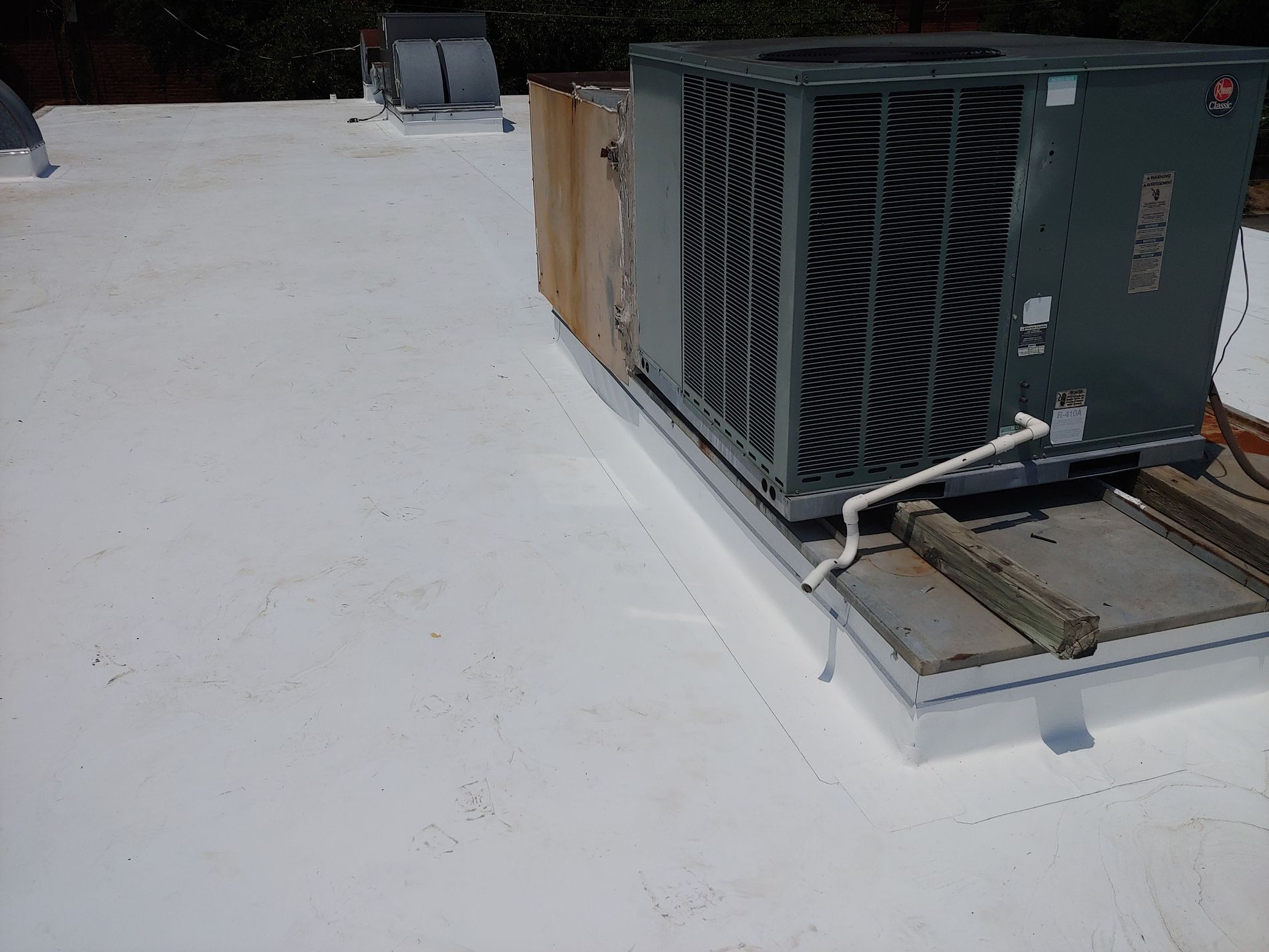 TPO Roof with Roof Top HVAC
