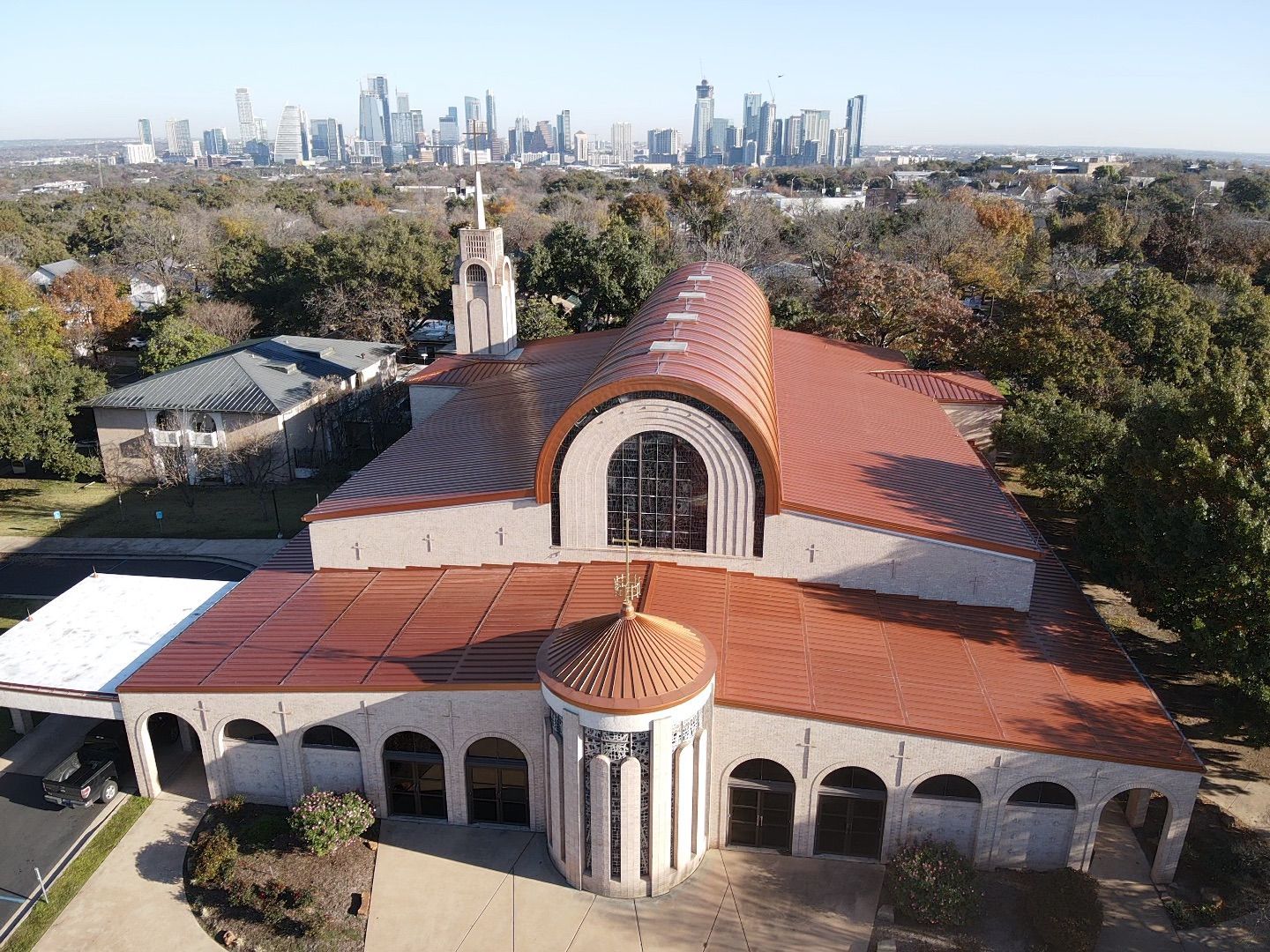 Copper Metal Roof by Austin Roofing and Construction 512-629-4949