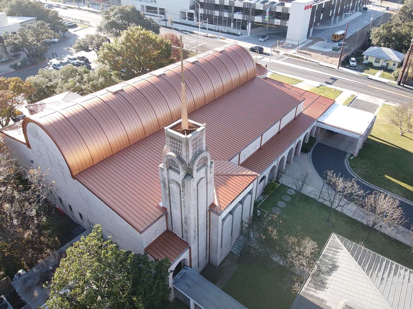 Copper Metal Roof by Austin Roofing and Construction 512-629-4949