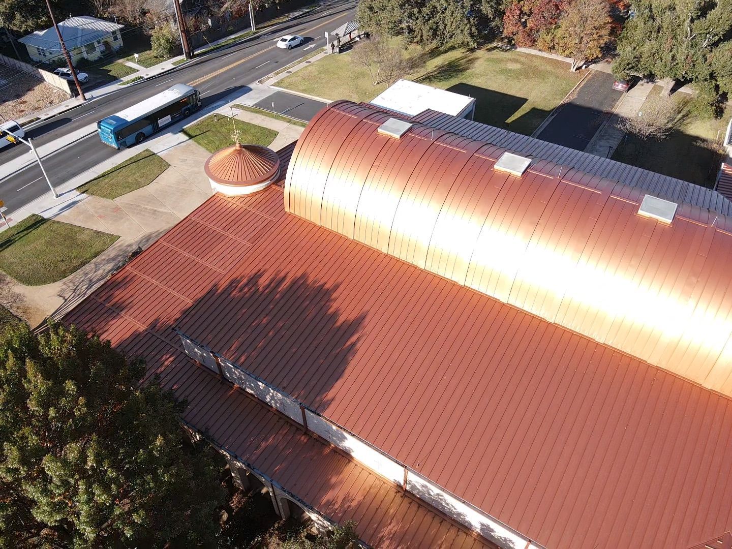 Copper Metal Roof by Austin Roofing and Construction 512-629-4949