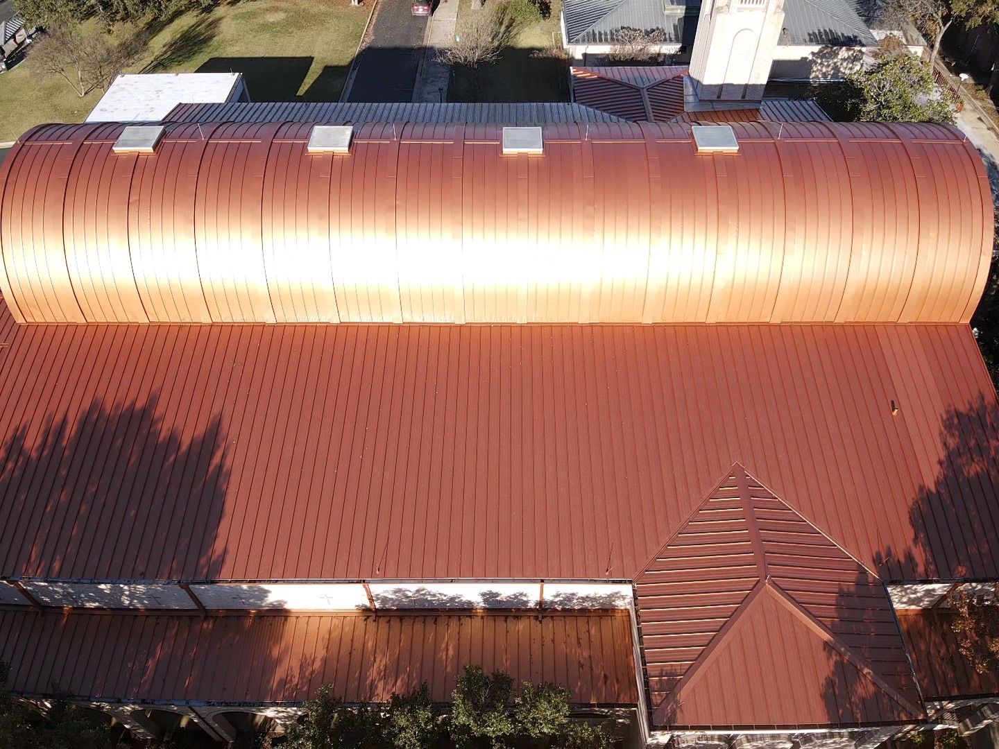 Copper Metal Roof by Austin Roofing and Construction 512-629-4949