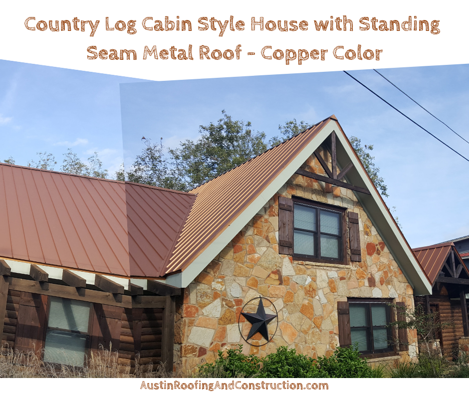 Standing Seam Metal Roof in Copper by Austin Roofing and Construction