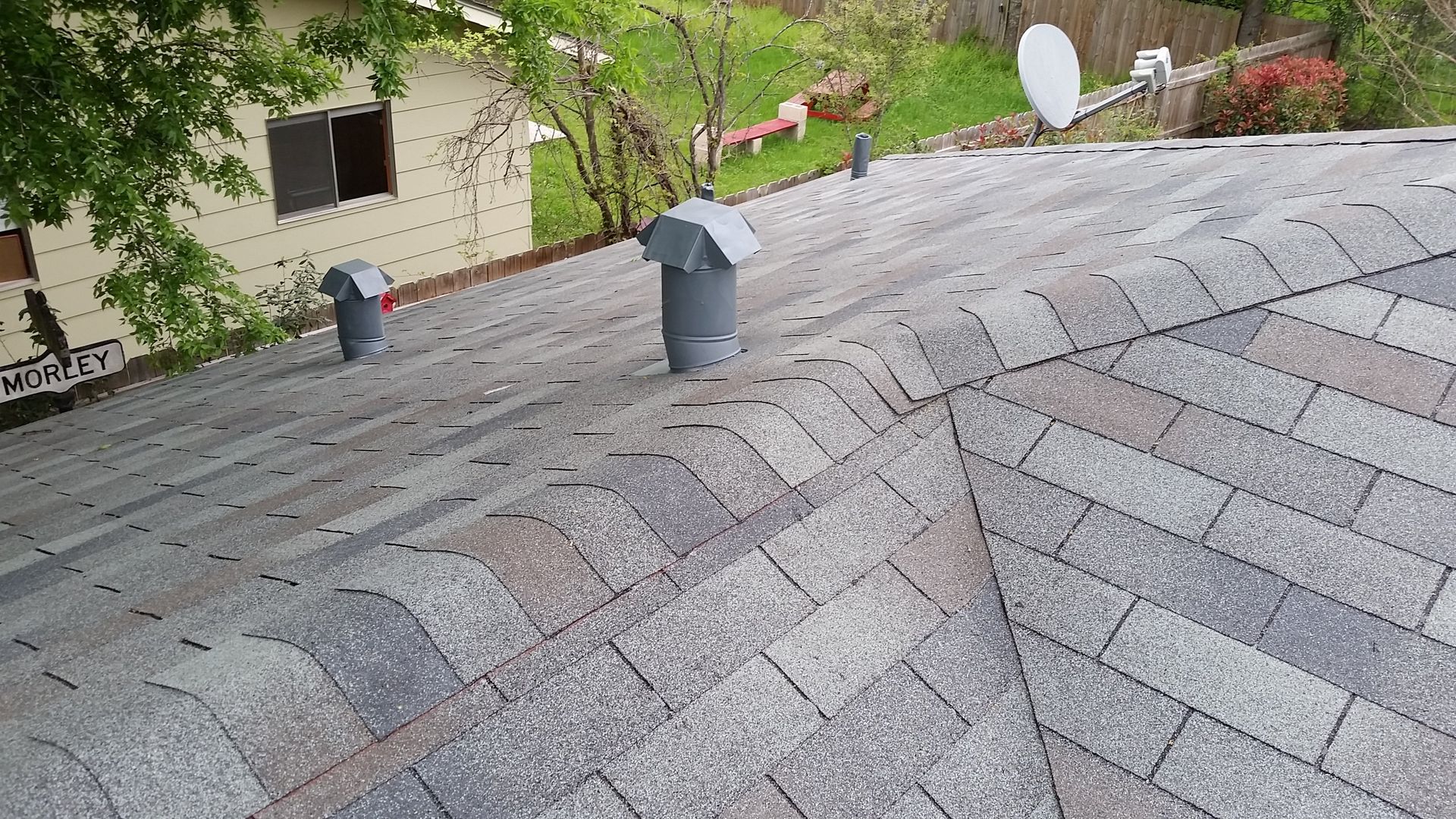 GAF 3 tab 25 year Royal Sovereign shingles Color Slate - Austin Roofing and Construction